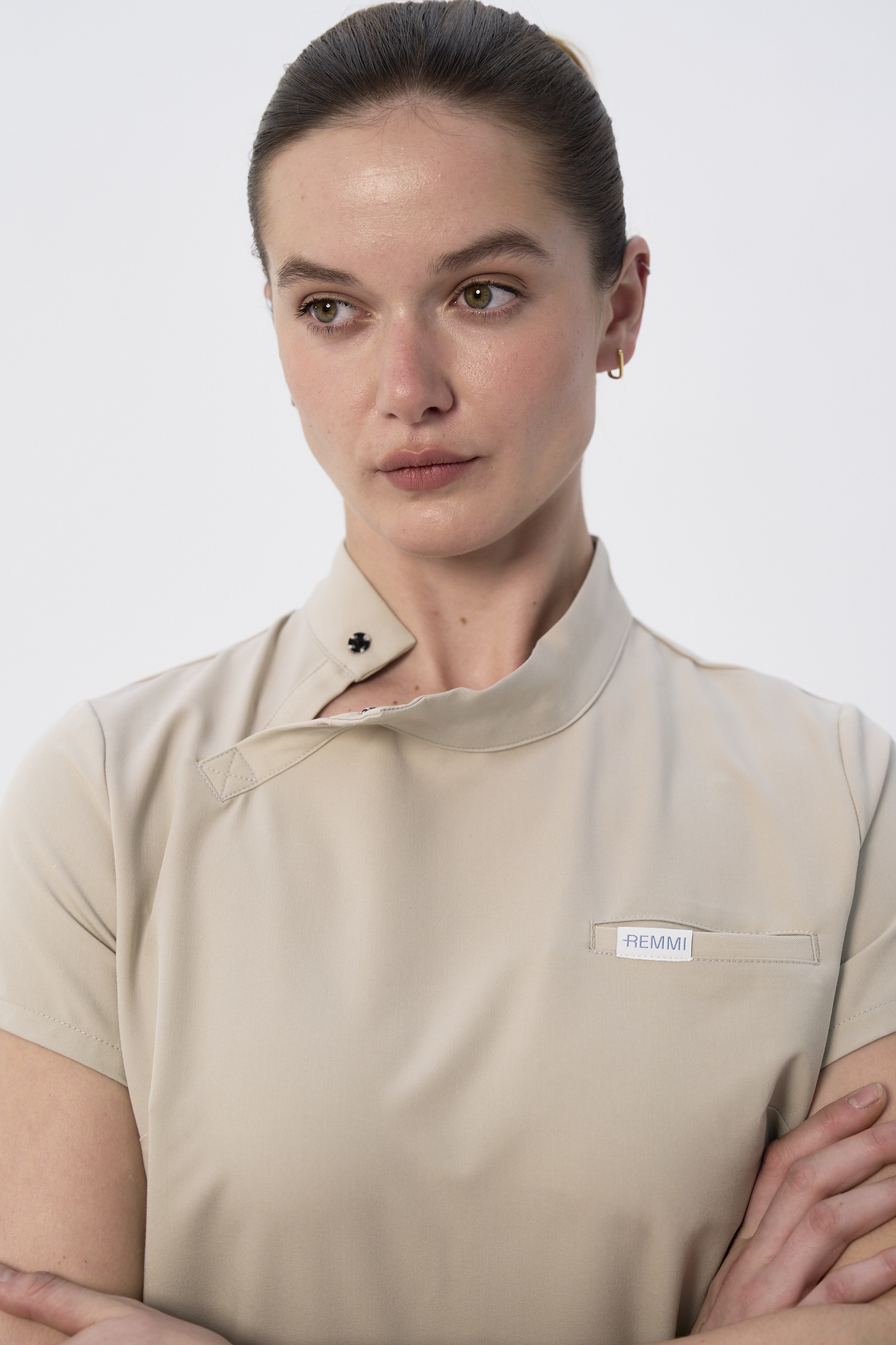 Dee Snap Collar Mock-Neck Top