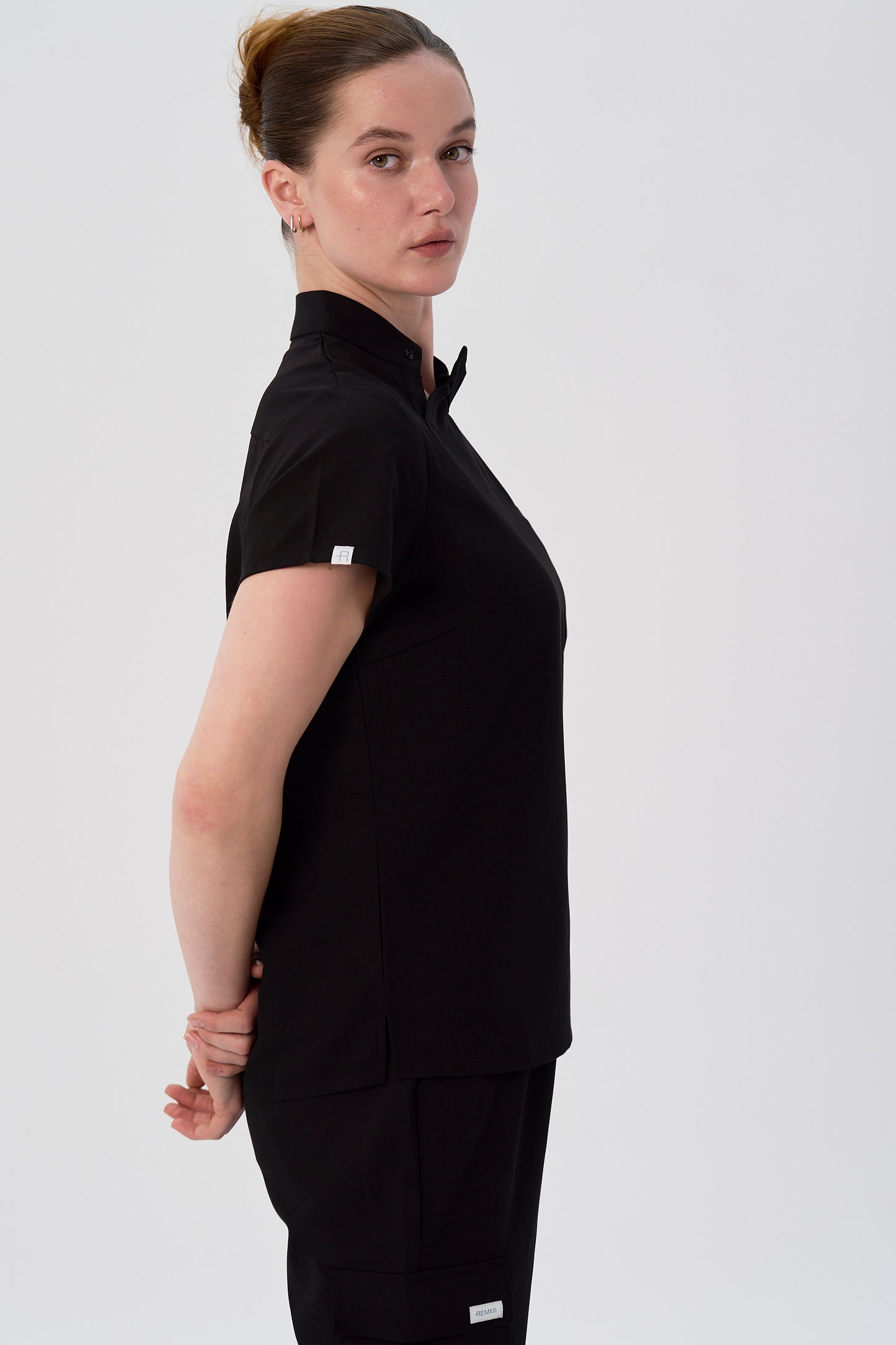 Dee Snap Collar Mock-Neck Top