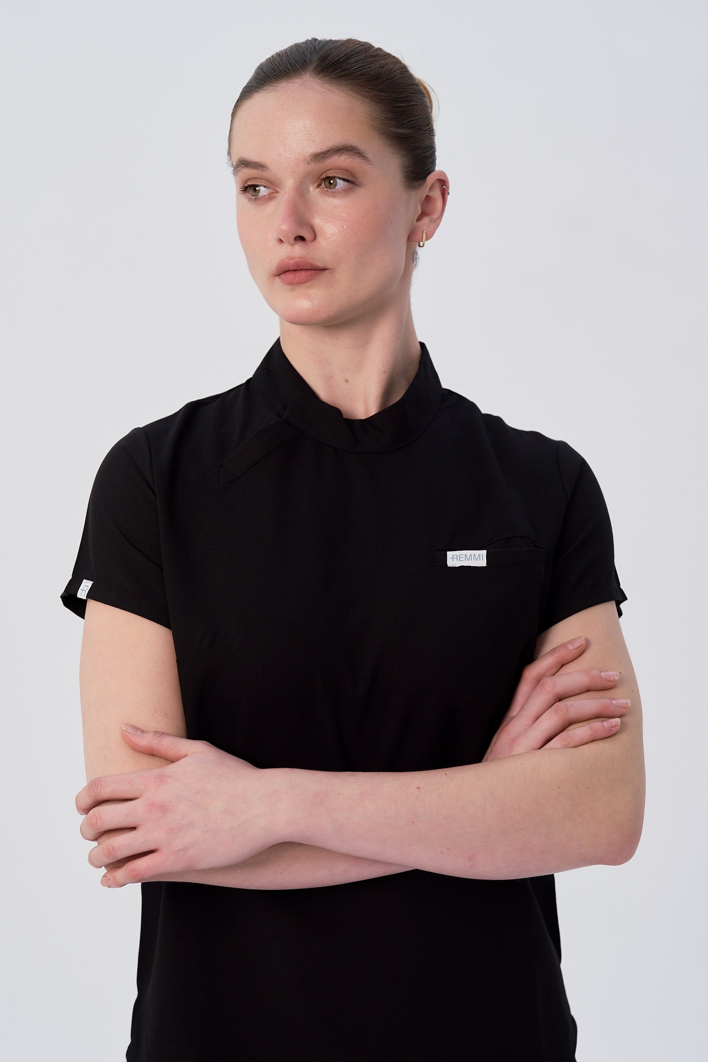 Dee Snap Collar Mock-Neck Top