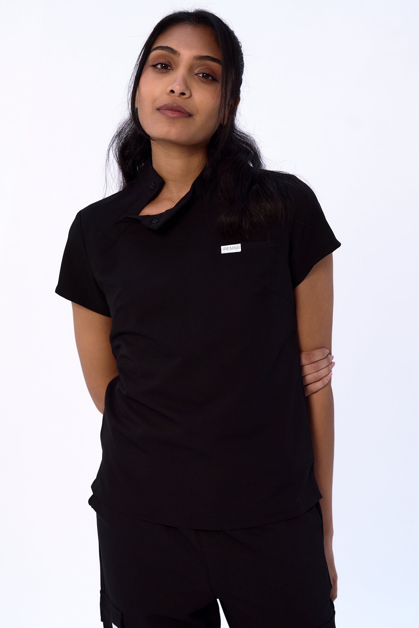 Dee Snap Collar Mock-Neck Top