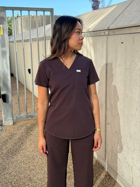 Chocolate Plum Relaxed V-Neck
