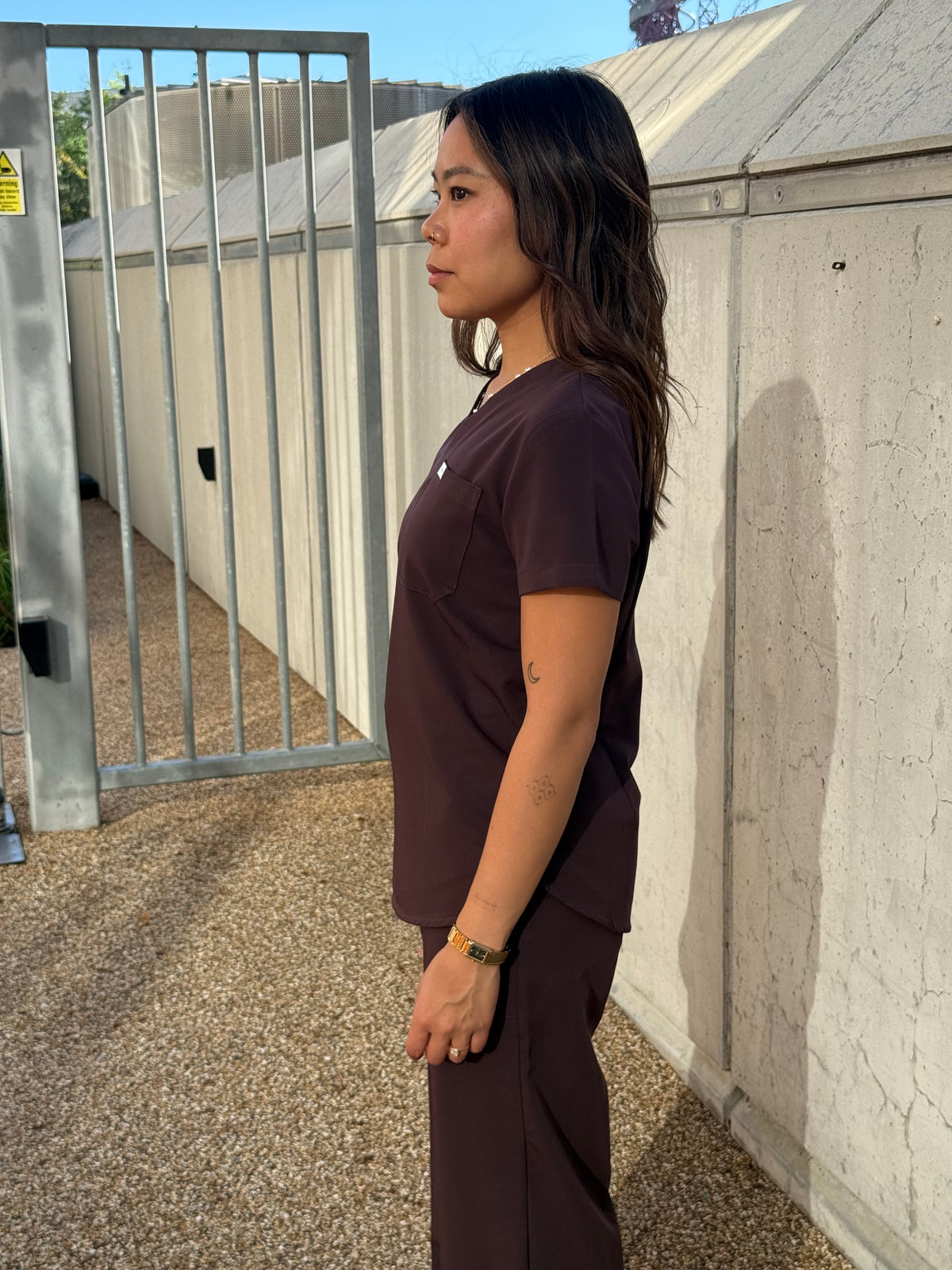 Chocolate Plum Relaxed V-Neck