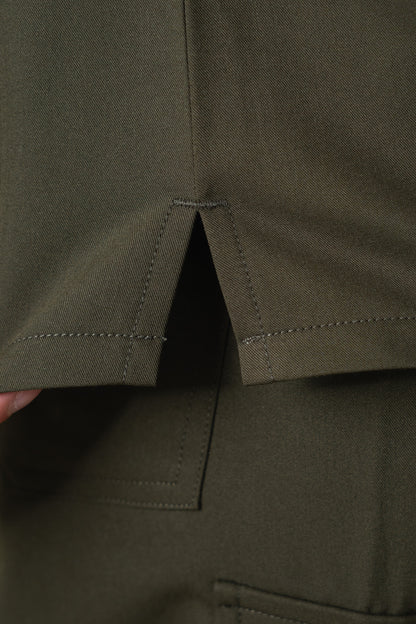 Dark Olive Alice Modern V-Neck Scrub Top