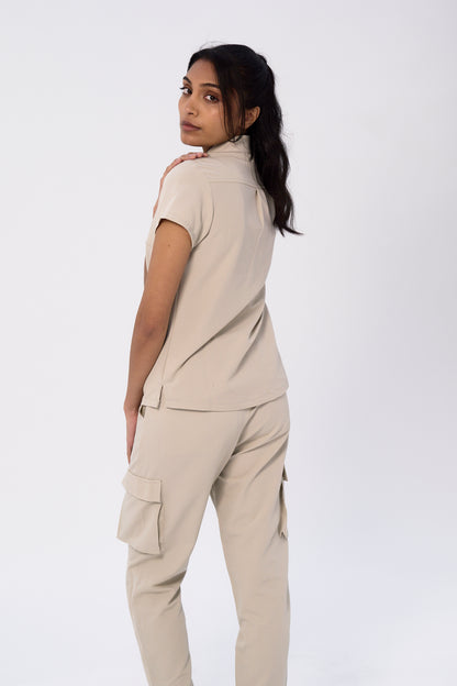 Dee Snap Collar Mock-Neck Top