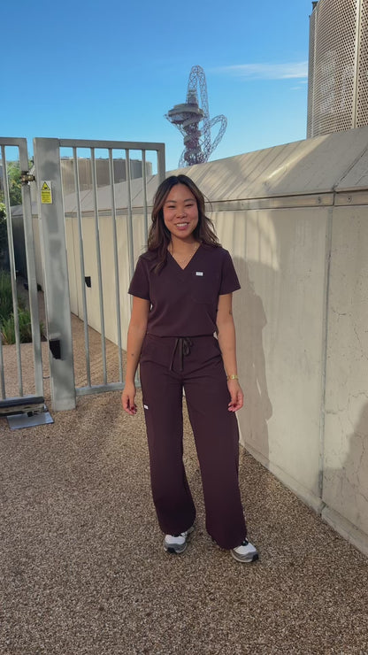 Chocolate Plum Relaxed V-Neck